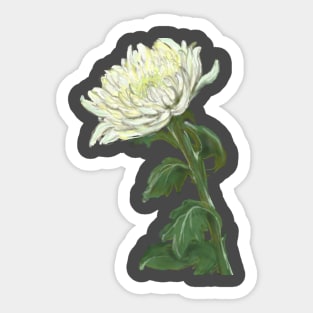 white flower Sticker